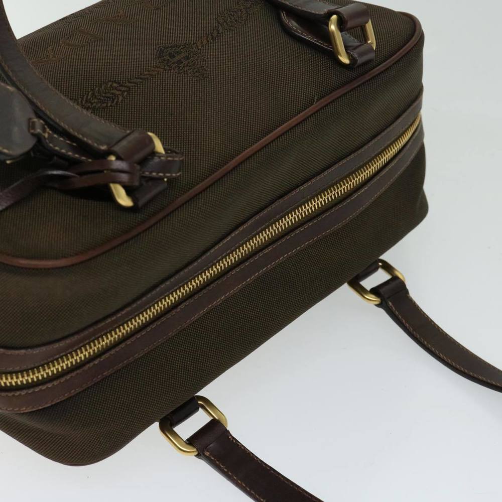 PRADA Mini Boston Bag Boston Bag Canvas Leather Brown Auth hk1091 - Picture 6 of 16